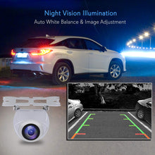 Compact Rear View Backup Camera, Parking Reverse Cam, Front or Rear Mountable, Night Vision, Waterproof