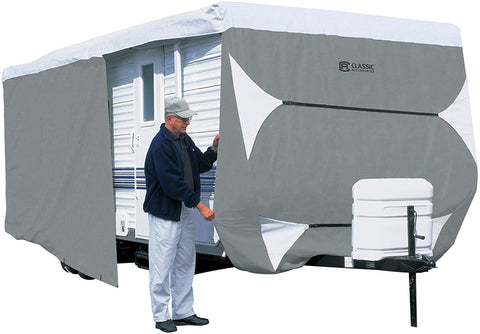 Classic Accessories Over Drive PolyPRO3 Deluxe Travel Trailer Cover or Toy Hauler Cover, Fits 27' - 30' RVs (73563)