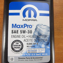 Mopar Chrysler Dodge Jeep Ram 12 Quarts of SAE 5W-30 Maxpro Motor Oil New OEM