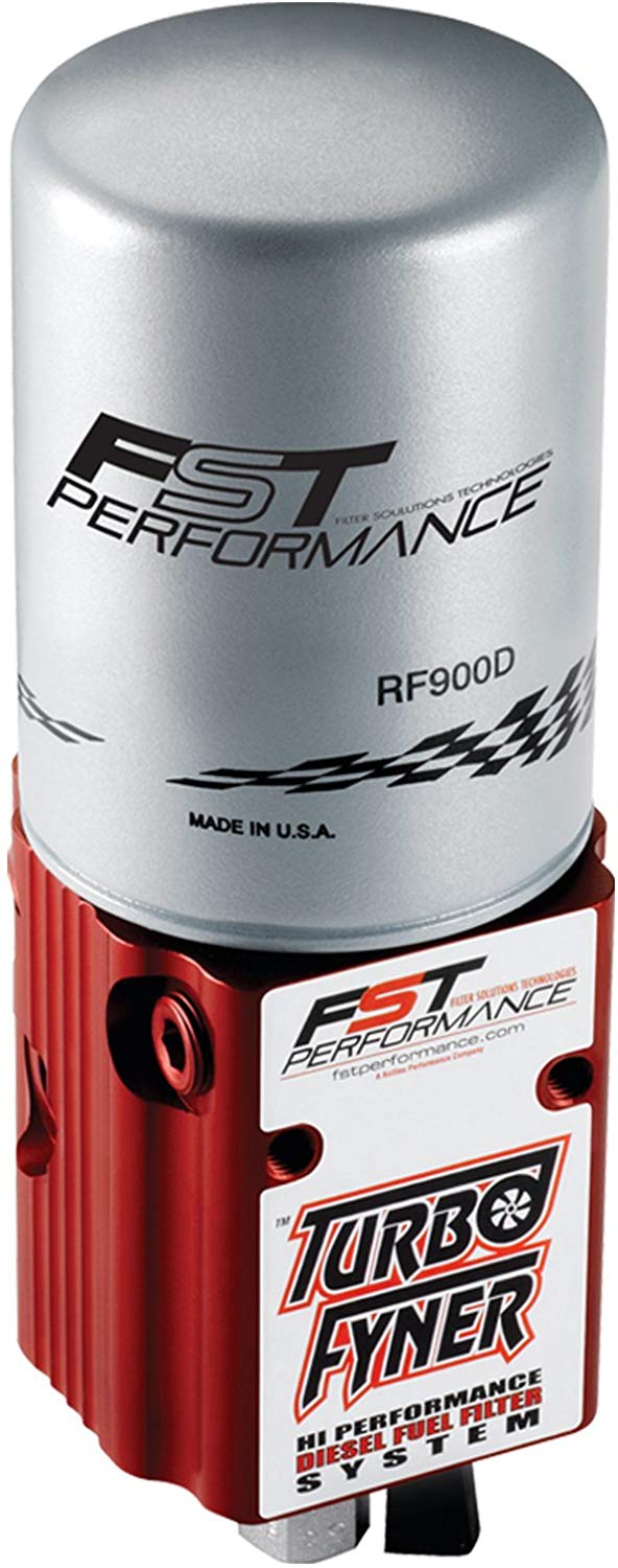 FST Performance RPM900 TurboFyner Red Anodized Diesel Fuel Filter/Heater/Water Separator System