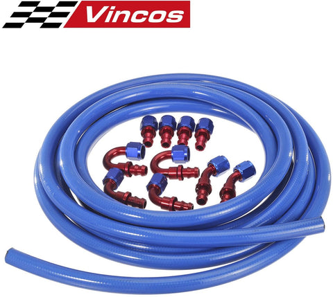 20 Ft 8AN AN 8 Push Lock Oil Gas Fuel Hose + 10pcs AN 8 Hose Fitting Kit