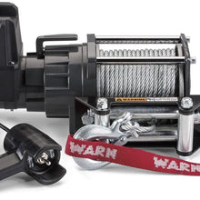 WARN 92000 Vehicle Mounted 2000 Series 12V DC Electric Utility Winch with Steel Cable: 1 Ton (2,000 lb) Pulling Capacity