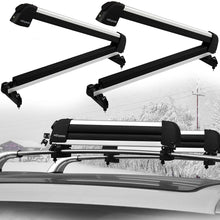PEXMOR 2 PCS 31" Ski & Snowboard Roof Racks, Universal Aviation Aluminum Ski Snowboard Car Carrier Lockable Ski Mount for 4 Pairs of Skis or 2 Snowboards, Fit Most Vehicles Equipped Cross Bars