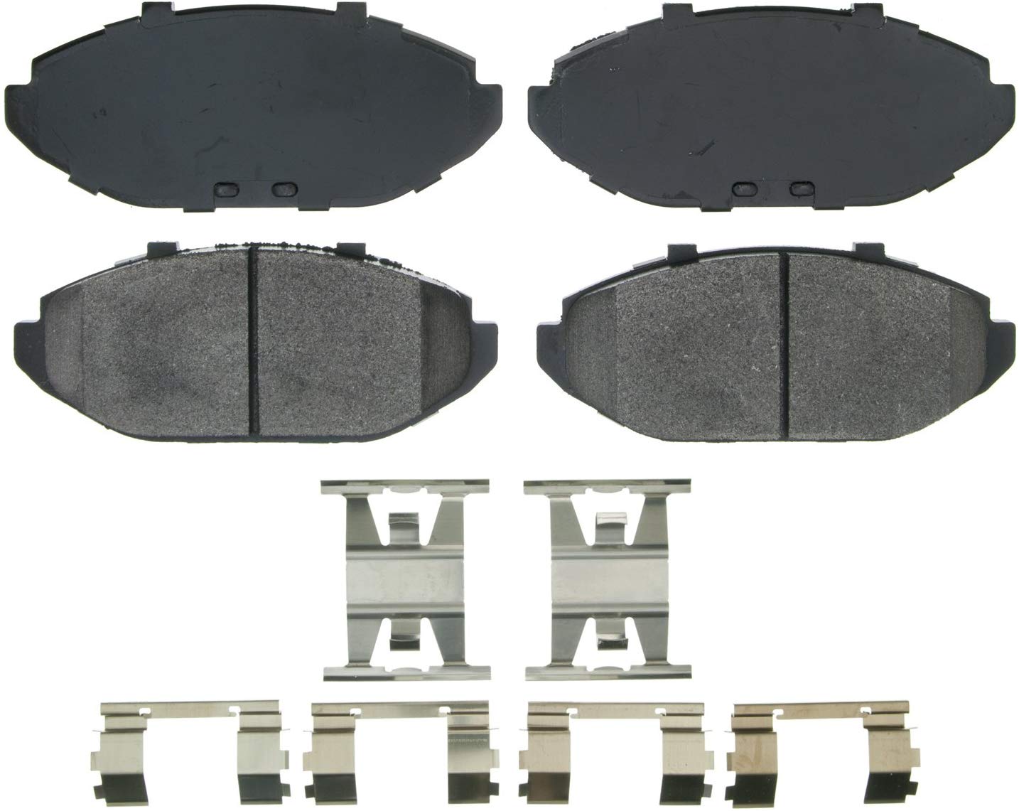 Wagner QuickStop ZX748 Semi-Metallic Disc Pad Set Includes Pad Installation Hardware, Front