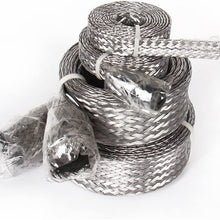 Bang4buck 4 Pieces Fuel Hose Sleeve Clamp Stainless Steel Braid Hose Engine Vacuum Fuel Heater Sleeving Kit- HSK1000-8090