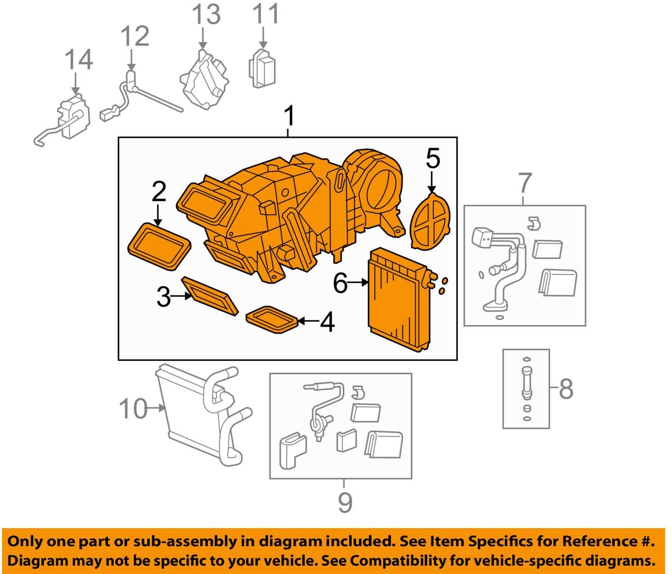 Genuine Honda 80225-SZA-A01 Evaporator Assembly