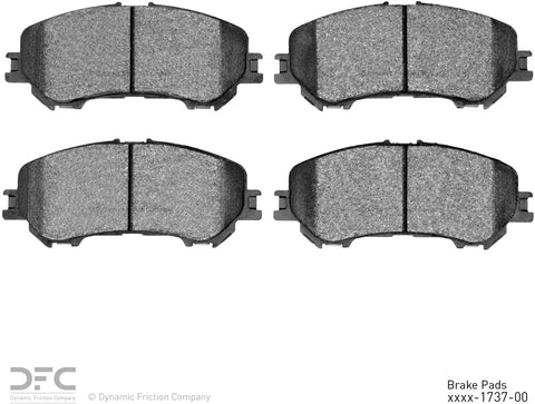 Front Dynamic Friction Company 3000 Semi-Met Brake Pads 1311-1737-00