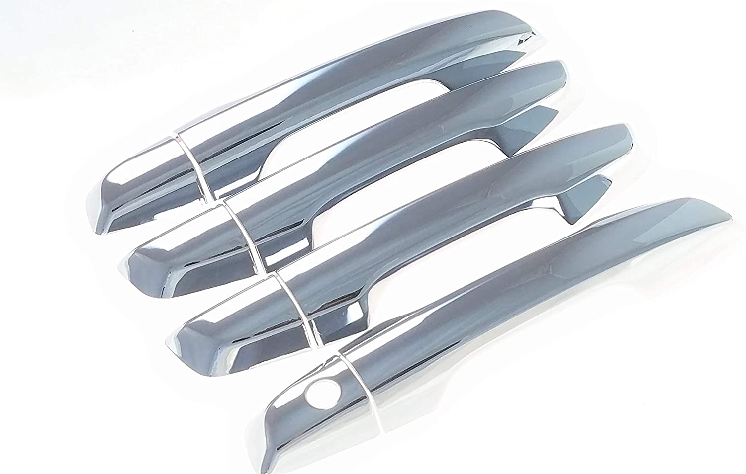 Black Horse Off Road BH-DH276 Chrome ABS 8 Pieces Tape-On Exterior Door Handle Cover Trims