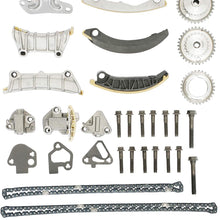 Timing Chain Kit with Tensioner Guide Rail Sprocket | for Buick Enclave Lacrosse Cadillac CTS SRX Chevy Equinox Malibu Traverse GMC Acadia Pontiac Saturn & More | Replaces# 9-0753S