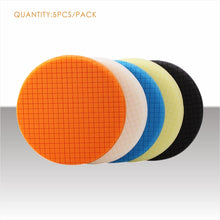 SPTA 5Pcs 7" Face for 6.7'' Backing Plate 7"/180mm Compound Buffing Sponge Pads Polishing Pads Kit Buffing Pad For Car Buffer Polisher Sanding,Polishing, Waxing