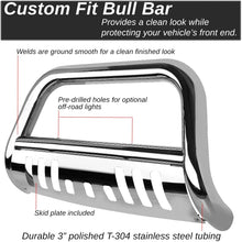 DNA MOTORING BURB-014-SS BURB014SS 3" Front Bumper Push Bull Bar,Silver