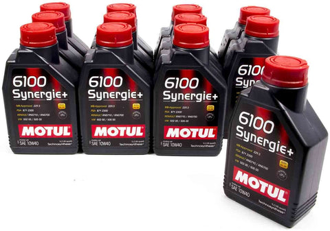 Motul 102781-12 6100 Synergie 10W-40 Oil, (Case of 12)