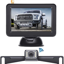 B-Qtech Digital Wireless Backup Camera, 5'' LCD Monitor and IP68 Waterproof Wireless Rear View Camera for Truck, Cars,Trailer