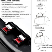 YASOKO Adjustable 360 Degree Rotation Wide Angle Side Rear Mirrors Blind Spot Snap Way Rearview Mirror Universal (Left, Black)