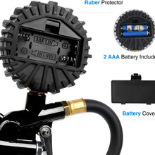Nilight Digital Tire Pressure Gauge Medium 250 PSI Air Chuck and Compressor Accessories Heavy Duty with Rubber Hose and Quick Connect Coupler for 0.1 Display Resolution