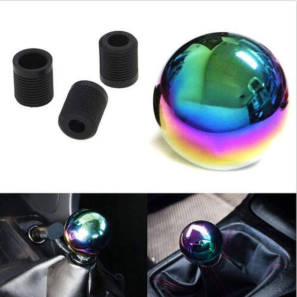 ICBEAMER JDM Style Drift Shape Bar Neo Chrome Ball Shape Manual Stick Shift Drive Vehicle Shift Knob