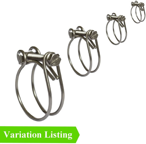 Smarthome 10 x Double Wire Hose Clamps/Two Wire Clips/Radiator Inlet Breather Classic Cars [ 13-16mm ]