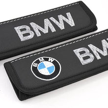 Car Interior Seat Belt Covers for Adults Black Shoulder Pads Seatbelt Cover pad with Embroidered Emblem Accessories Compatible for BMW Great idea for a Gift to The Driver! 2 pcs