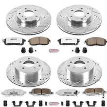 Power Stop K2710-26 Front & Rear Z26 Street Warrior Brake Kit Infiniti Nissan