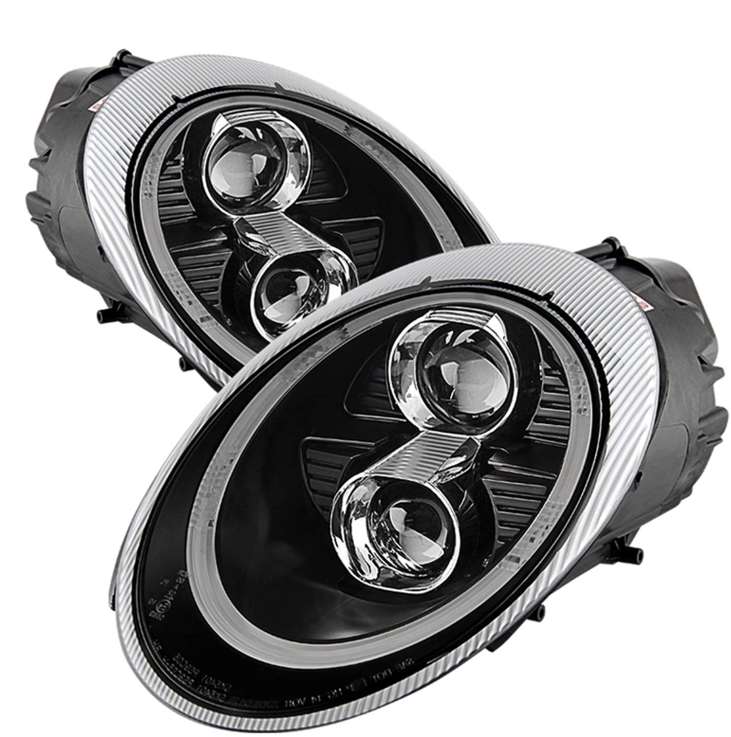 Spyder Auto PRO-YD-P99705-HID-DRL-BK Porsche 911 LED Halo Projector Headlight (Black)