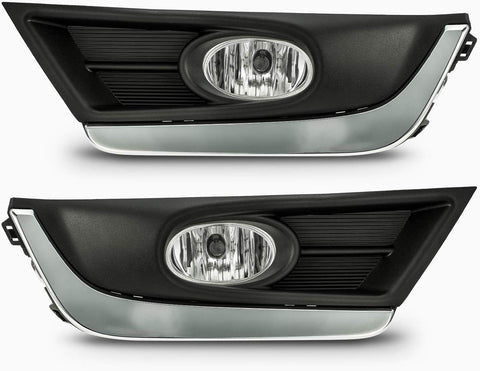 ModifyStreet For 2017-2018 Honda CRV CR-V Chrome Trim Driving Bumper Fog Lights Pair