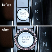 LivTee 2 PCS Crystal Rhinestone Car Engine Start Stop Decoration Ring, Bling car Accessories, Push to Start Button, Key Ignition & Knob Bling Ring
