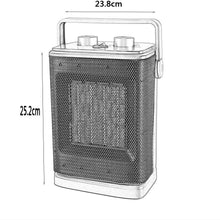 Zyyqt Fan Heaters Ceramic， Portable Eletric Adjustable Head Space Heater Ideal for Desk, Small Rooms, Caravans and Garages Wide Handle (Color : B)