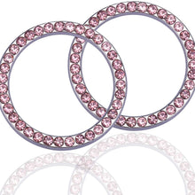 LivTee 2 PCS Crystal Rhinestone Car Engine Start Stop Decoration Ring, Bling car Accessories, Push to Start Button, Key Ignition & Knob Bling Ring