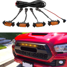 Seven Sparta Led Lights 4 PCS with Fuse for 2016-2018 Aftermarket Toyota Tacoma TRD PRO Grille (Amber Shell with Amber Light)