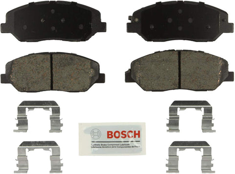 Bosch BE1384H Blue Disc Brake Pad Set with Hardware for 2009-11 Hyundai Genesis - FRONT