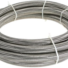 Tickas An-6 Fuel Hose,An-6 An6 Stainless Steel Braided Fuel Hose Oil Cooler Hose 1.5M