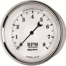 Auto Meter 1297 Old Tyme White II 3-3/8" 8000 RPM In-Dash Tachometer Gauge