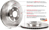 Max Brakes Front + Rear OE Series Rotors Premium Brake Rotors SY044643 | Fits: 2011 11 Toyota Corolla w/Rear Disc Brakes