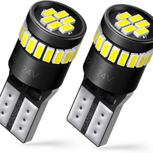 AUXITO 194 LED Bulbs 168 175 2825 W5W T10 24-SMD 3014 Chipsets 6000K White for Car Dome Map Door Courtesy License Plate Lights Pack of 2