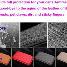 Forala Auto Center Console Pad,PU Leather Car Armrest Seat Box Cover Protector Protects from Dirt,Damage,Pet Scratches,Old Damaged Consoles (Beige)