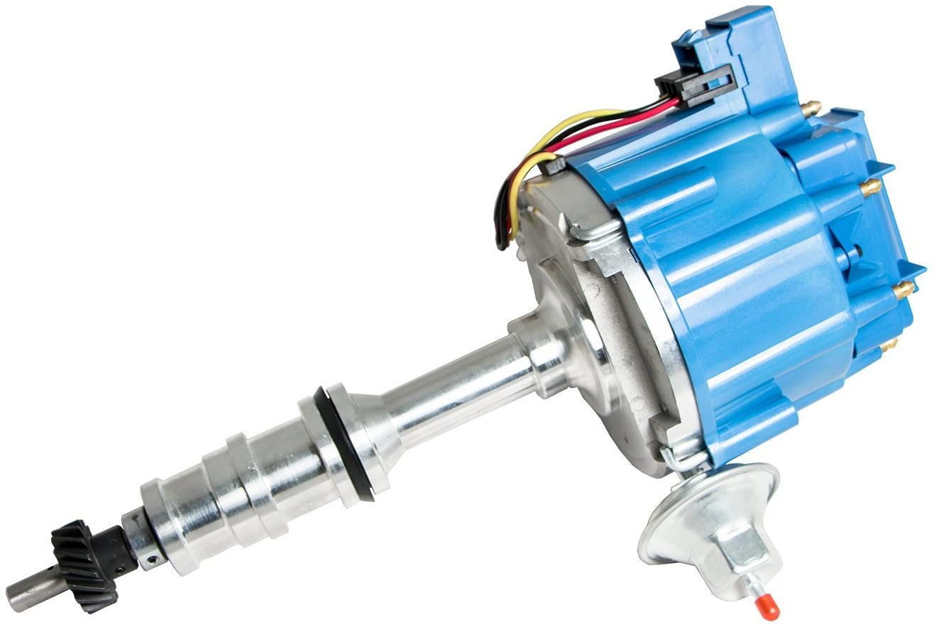 Top Street Performance JM6508BL HEI Distributor with Blue Cap (Vacuum Advance)