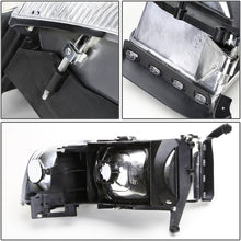 4Pcs OE Style Chrome Housing Clear Lens Headlight Replacement for Dodge Ram 1500 2500 3500 94-02