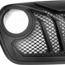 VZ4X4 Front Grill Mesh Grille Guard for 2018 2019 2020 Jeep Wrangler JL - Matte Black