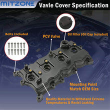 Engine Valve Cover Kit with Oil Cap & Gasket & Bolts & PCV Valve Compatible with Nissan 2007-2012 Sentra 2007-2013 ALTIMA 2.5L L4 2007-2011 ALTIMA Hybrid ELECTRIC/GAS Part# 13264-JA00A 13270-JA00A