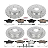 Power Stop K5725 Front & Rear Brake Kit with Drilled/Slotted Brake Rotors and Z23 Evolution Ceramic Brake Pads