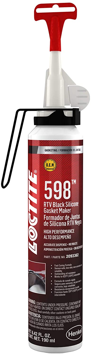 Loctite 598 RTV High Performance Silicone, Black, 190 ml