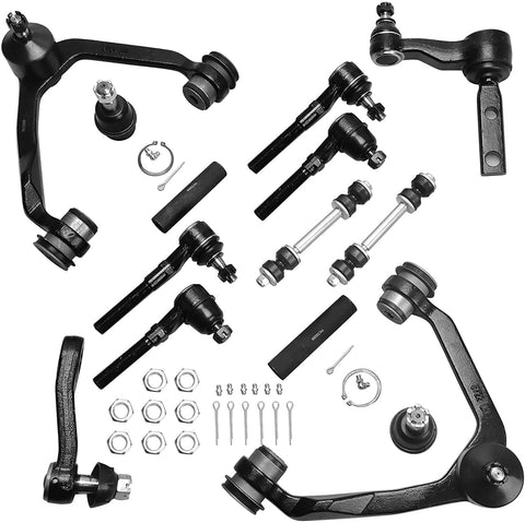 Front Control Arm Kit Compatible with 1997-2004 Ford Expedition/F-150/F-250, 1998-2002 Lincoln Navigator -14pcs Front Suspension Kit(4WD Only)
