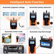 6V/12V 4A Battery Charger Smart Fully Automatic Charger Maintainer Portable Trickle Battery Charger With Winter Mode And Advanced Diagnostic Testing Functions