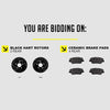 Hart Brakes Black Rear Slotted Rotors + Ceramic Brake pads BHSR.03003.02