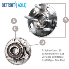 Detroit Axle 513288 Front or Rear Wheel Hub and Bearing Assembly for Select Buick Allure, Regal, LaCrosse, Cadillac XTS, CTS, Chevy Malibu, Impala, Equinox, GMC Terrain, Saab 9-5 Models