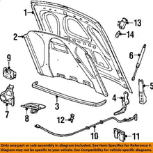 98-2011 Crown Victoria Hood Release Cable 6w1z16916a New(#10 on Diagram)