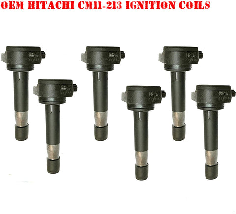 ADVANCE IGNITION New OEM Ignition Coils CM11-213 Set of 6PCS Compatible with Acura Honda 08-12 Accord Crosstour Odyssey RL TL TSX 3.5L 3.7L 2008 2009 2010 2011 2012
