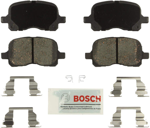 Bosch BE741H Blue Disc Brake Pad Set with Hardware For: Chevrolet Prizm; Toyota Corolla, Front