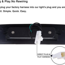 High Mount Stop Lights LED 3rd Red Brake Tail Light Replacement fit for 1995-2016 Toyota Tacoma Truck (Black)