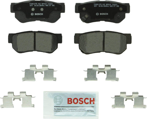 Bosch BP813 QuietCast Premium Semi-Metallic Disc Brake Pad Set For Select Hyundai Azera, Elantra, Santa Fe, Sonata, Tucson, XG300, XG350; Kia Amanti, Magentis, Optima, Sportage; Rear
